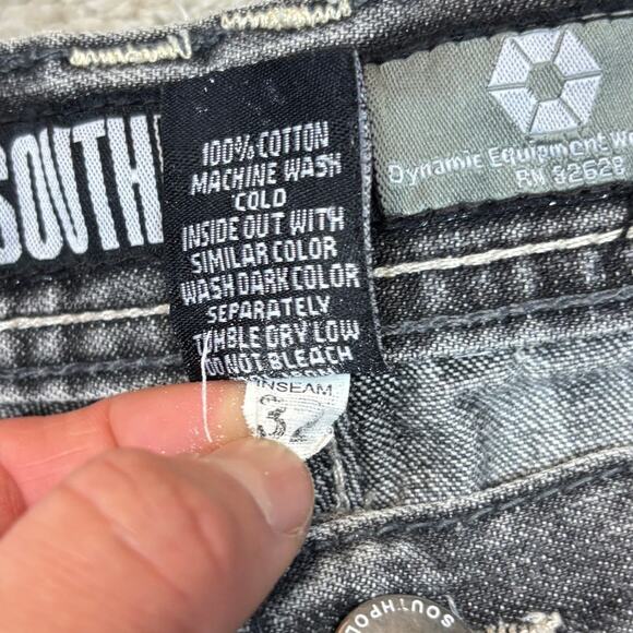 Vintage Southpole Y2K Baggy Paint Splatter Jeans Men's 34x30 Grunge Hip Hop - Picture 7 of 11